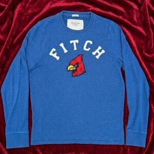 Vintage Abercrombie & Fitch Blue Embroidered Muscle Shirt